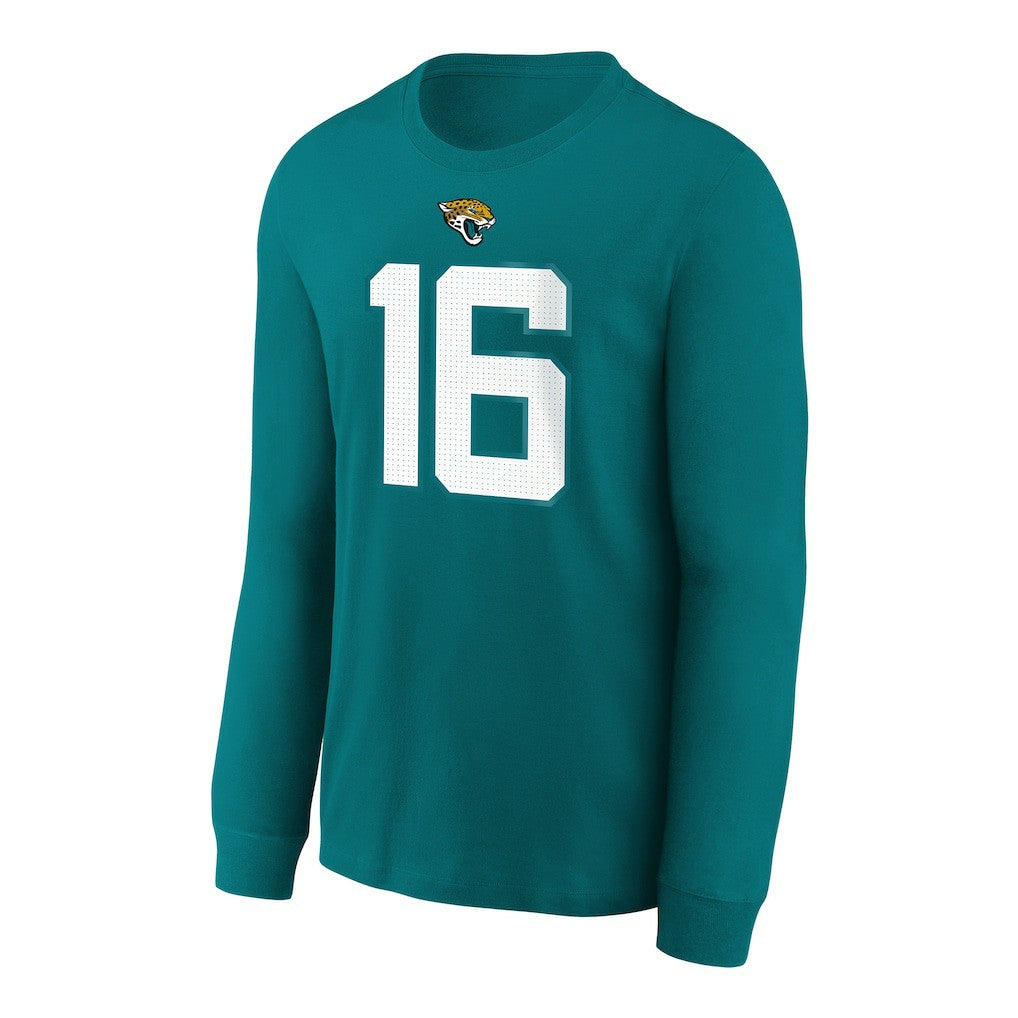 Trevor Lawrence Jacksonville Jaguars Youth Player Name & Number Long Sleeve T-Shirt Teal - Nike