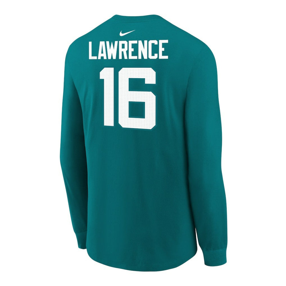 Trevor Lawrence Jacksonville Jaguars Youth Player Name & Number Long Sleeve T-Shirt Teal - Nike
