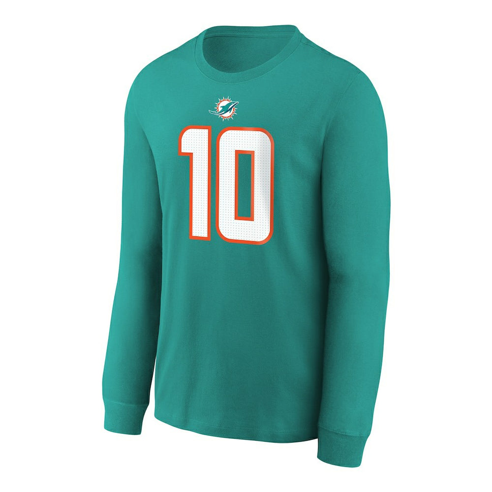 Tyreek Hill Miami Dolphins Youth Player Name & Number Long Sleeve T-Shirt Aqua - Nike