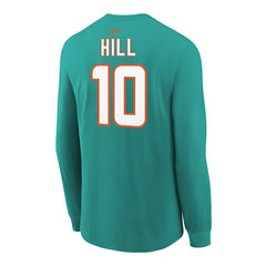 Tyreek Hill Miami Dolphins Youth Player Name & Number Long Sleeve T-Shirt Aqua - Nike