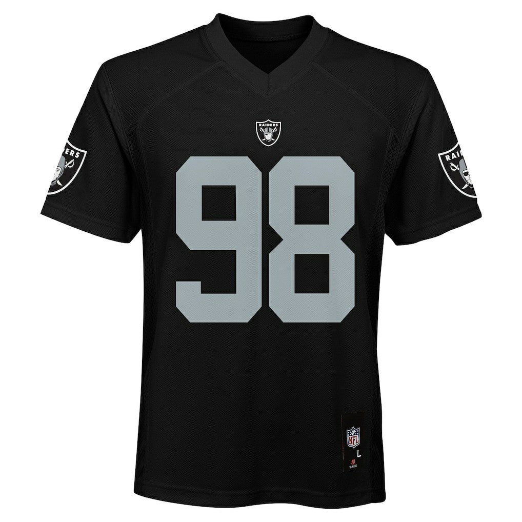 Maxx Crosby Las Vegas Raiders Youth Replica Player Jersey Black - NFL