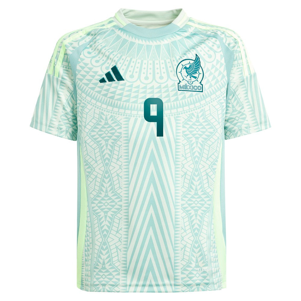 Adidas Raul Jimenez Mexico National Team Youth 2024 Away Replica Player Jerseys - Green