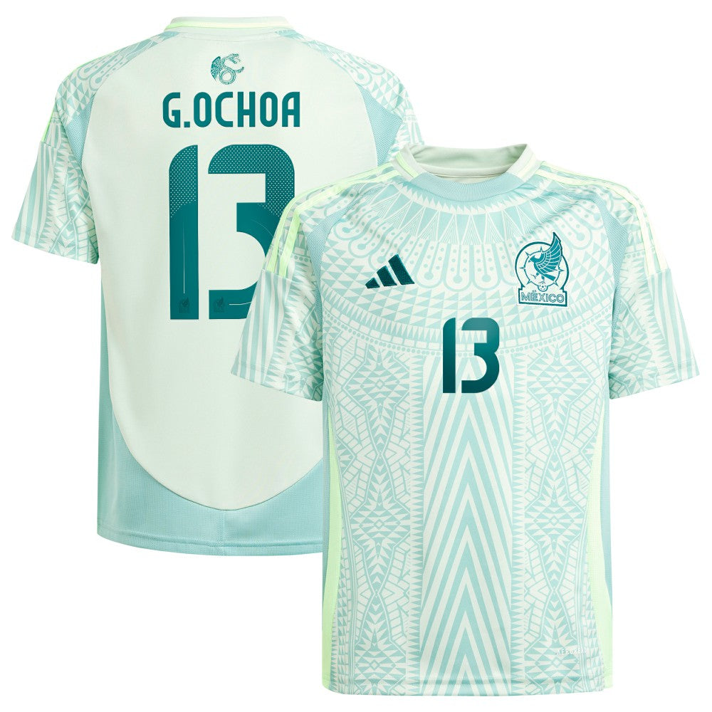 Adidas Guillermo Ochoa Mexico National Team Youth 2024 Away Replica Player Jerseys - Green