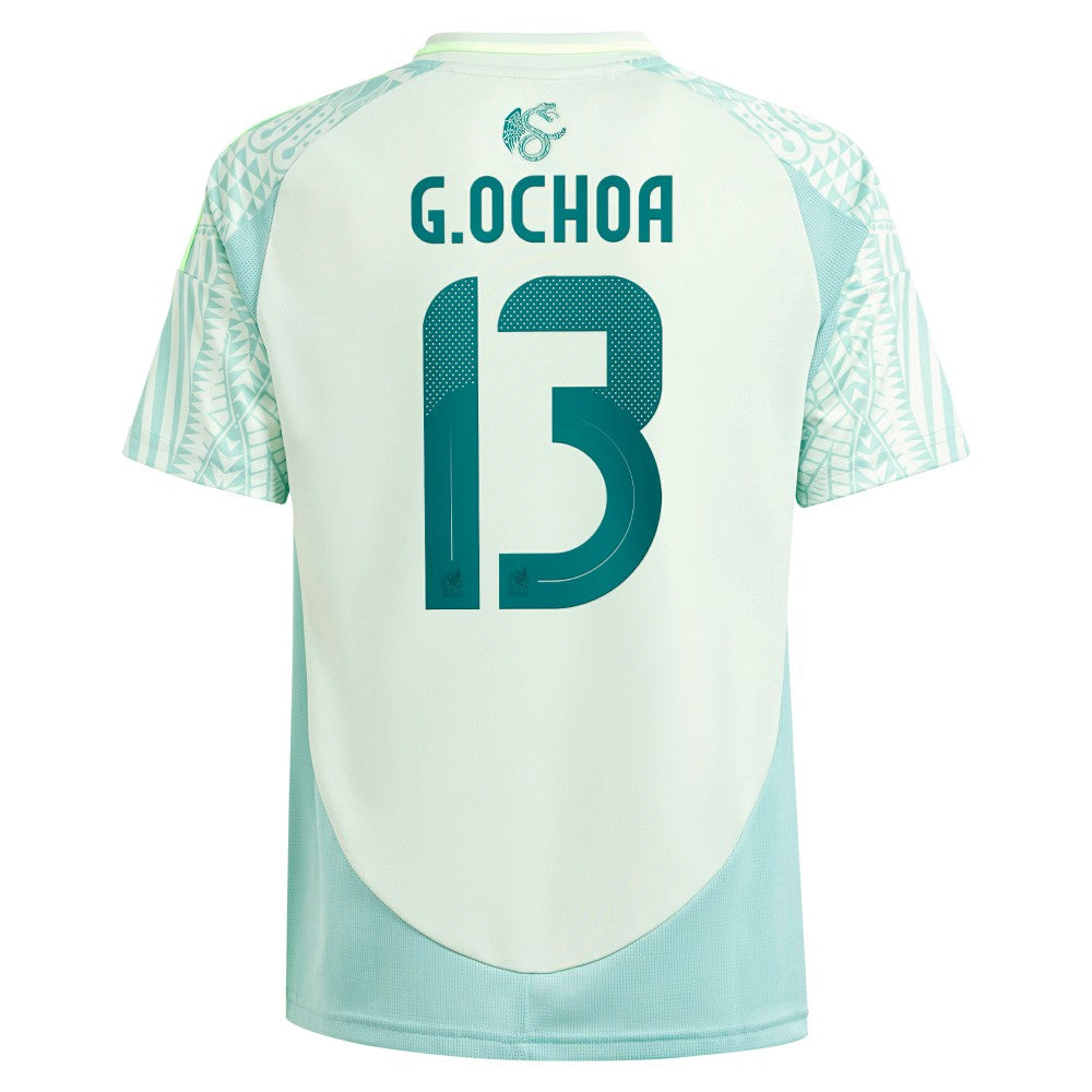 Adidas Guillermo Ochoa Mexico National Team Youth 2024 Away Replica Player Jerseys - Green
