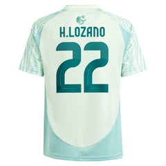 Adidas Hirving Lozano Mexico National Team Youth 2024 Away Replica Player Jerseys - Green