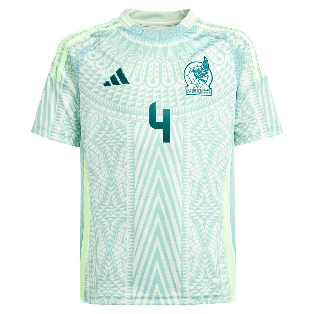 Adidas Edson Alvarez Mexico National Team Youth 2024 Away Replica Player Jerseys - Green