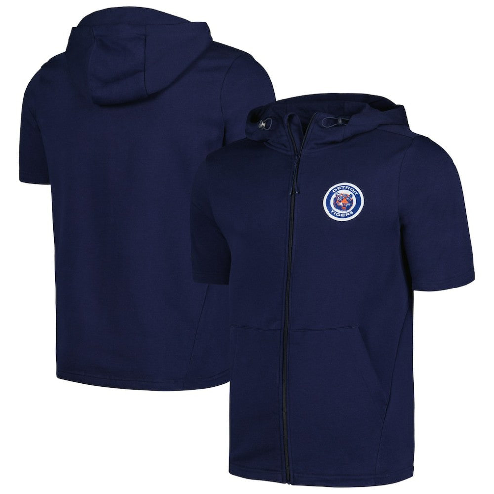 Detroit Tigers Levelwear Recruit Short Sleeve Full-Zip Hoodie Sale
