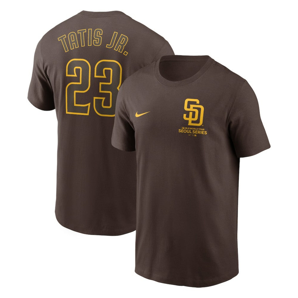 Fernando Tatis Jr. San Diego Padres Nike 2024 MLB World Tour Seoul Series Name & Number T-Shirt On Sale