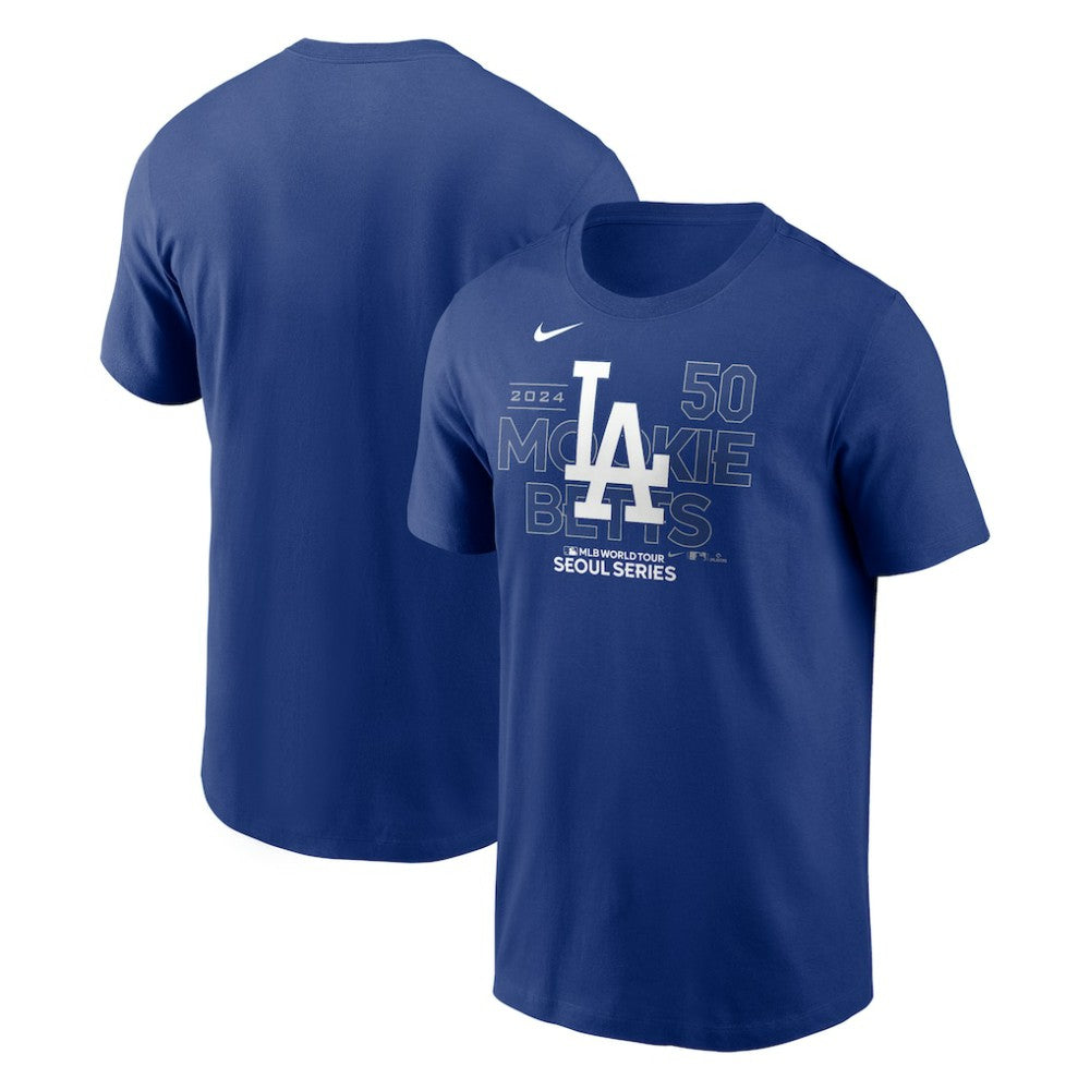 Mookie Betts Los Angeles Dodgers Nike 2024 MLB World Tour Seoul Series Player Name & Number Event Stack T-Shirt for sale
