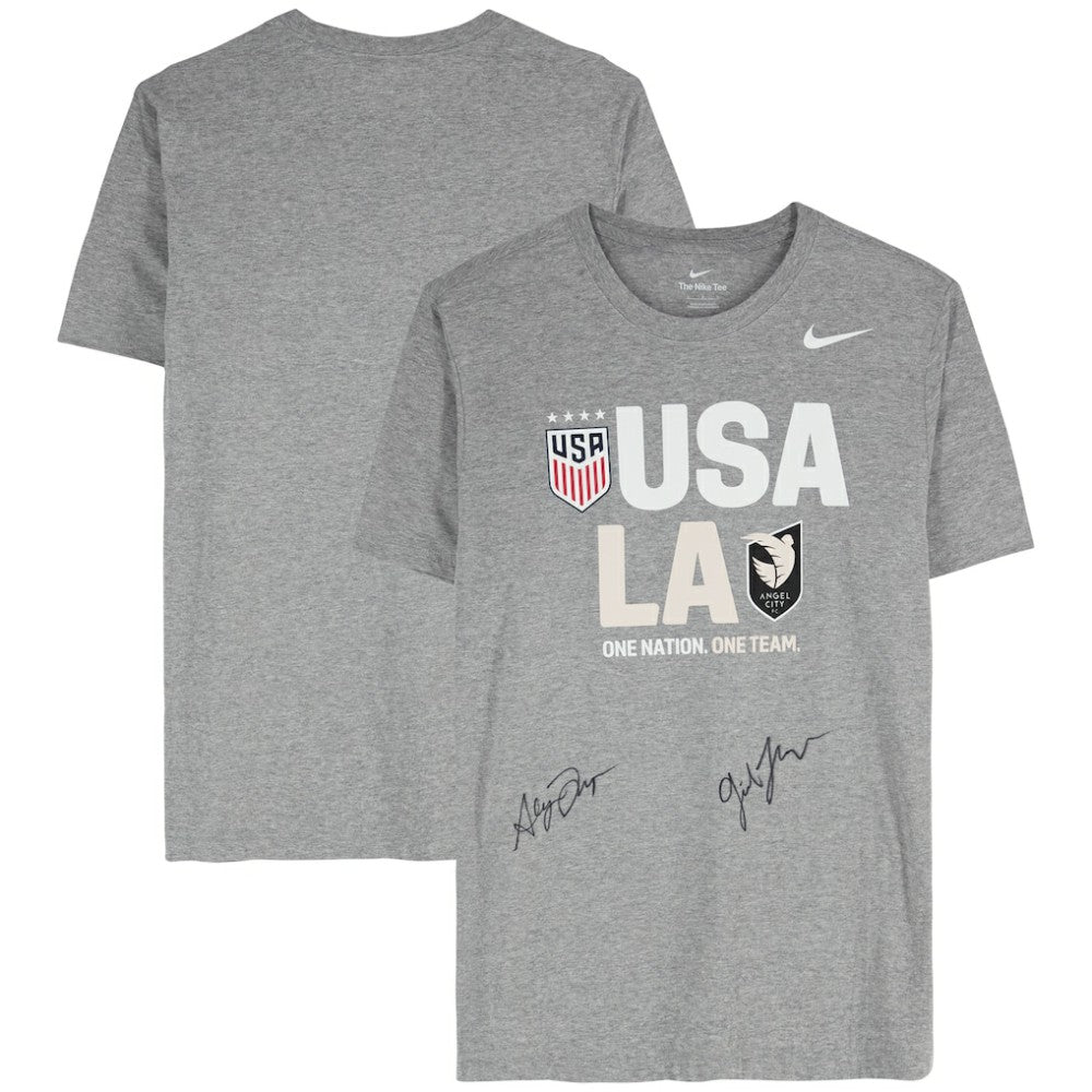 Fanatics Gisele Thompson & Alyssa Thompson Angel City FC & USWNT Multi-Signed Gray T-Shirts
