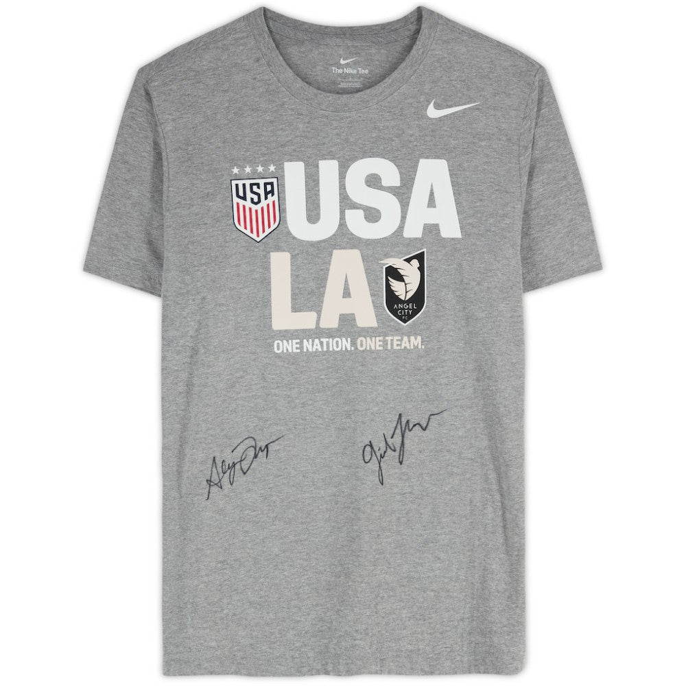 Fanatics Gisele Thompson & Alyssa Thompson Angel City FC & USWNT Multi-Signed Gray T-Shirts