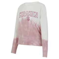 Seattle Kraken Concepts Sport Women's Orchard Tie-Dye Long Sleeve Top Pink/White