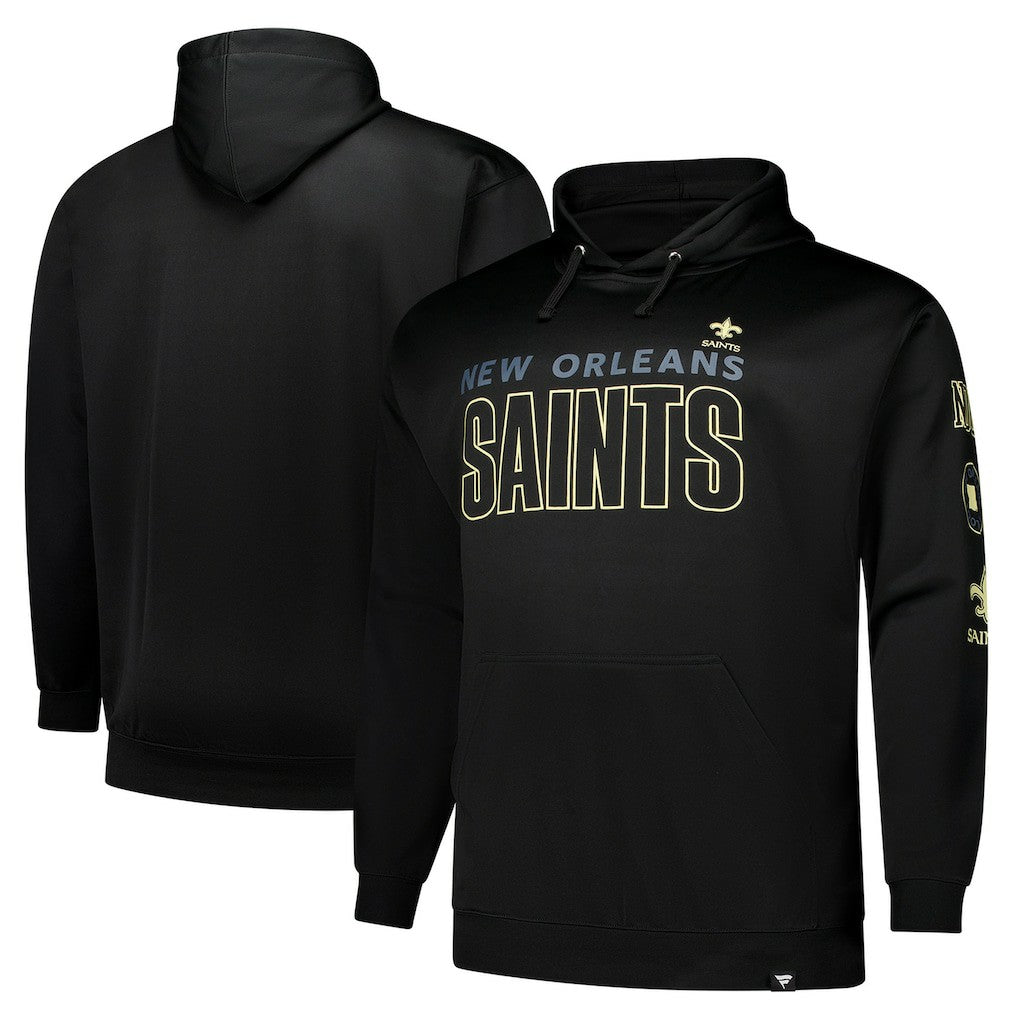 New Orleans Saints Big & Tall Fleece Pullover Hoodie Black - Fanatics