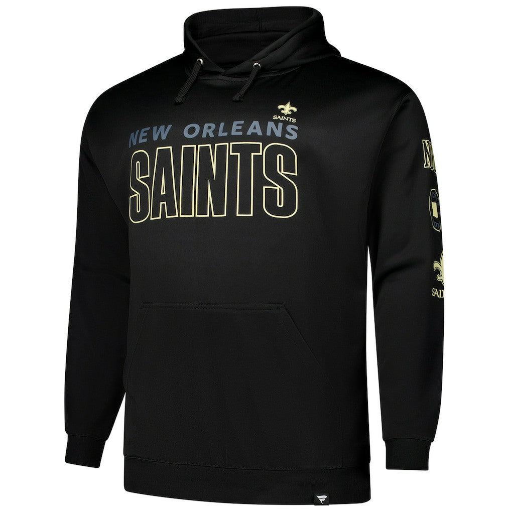 New Orleans Saints Big & Tall Fleece Pullover Hoodie Black - Fanatics