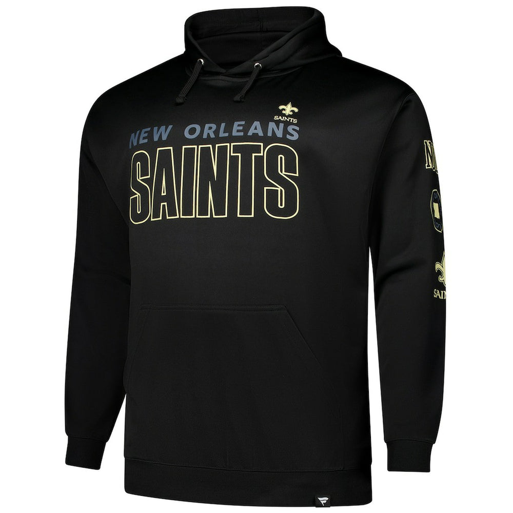 New Orleans Saints Big & Tall Fleece Pullover Hoodie Black - Fanatics