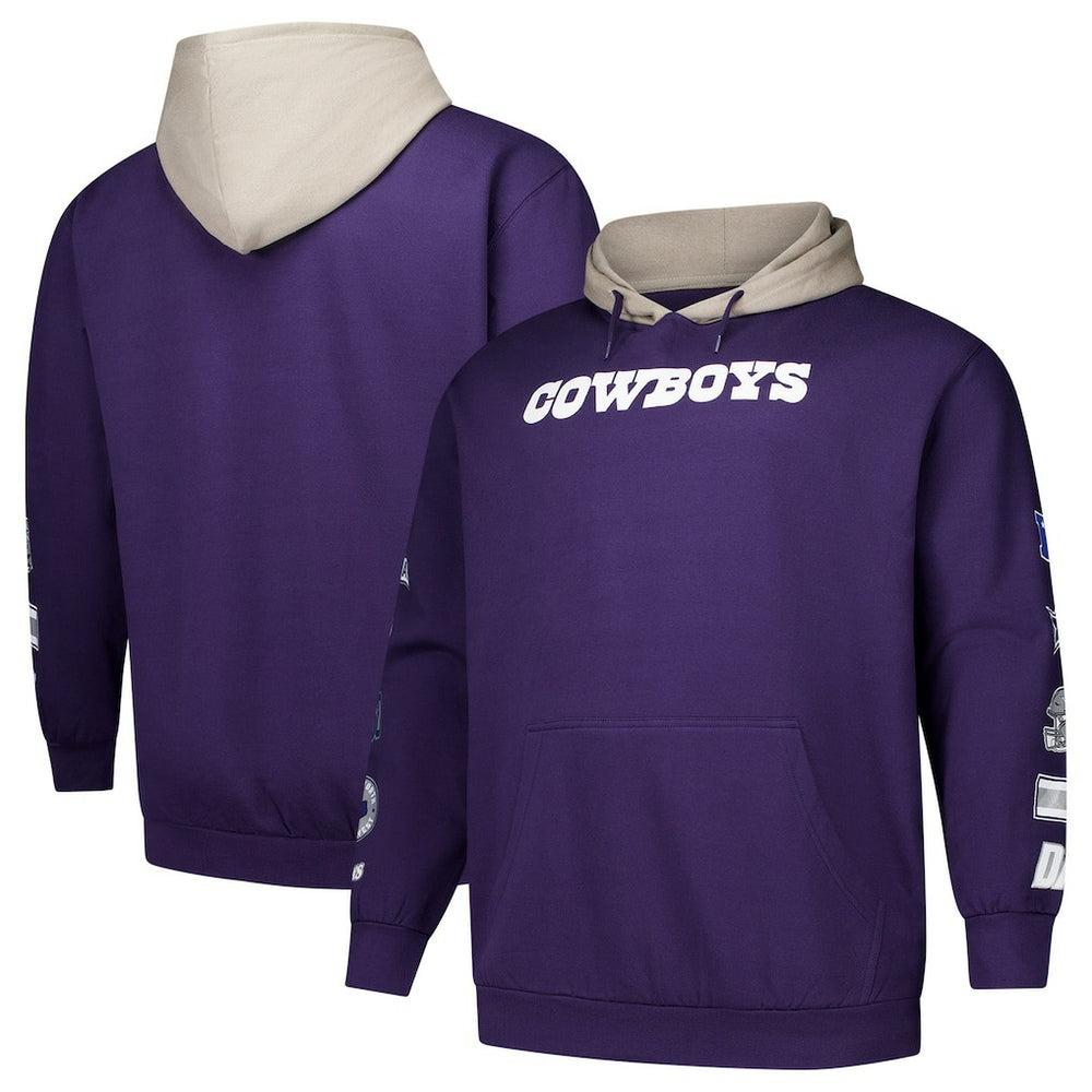 Dallas Cowboys Big & Tall Patched Out Pullover Hoodie Purple - Fanatics