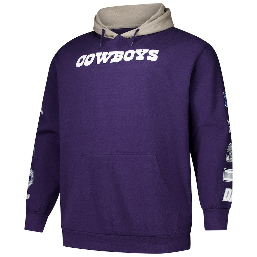 Dallas Cowboys Big & Tall Patched Out Pullover Hoodie Purple - Fanatics