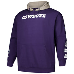 Dallas Cowboys Big & Tall Patched Out Pullover Hoodie Purple - Fanatics