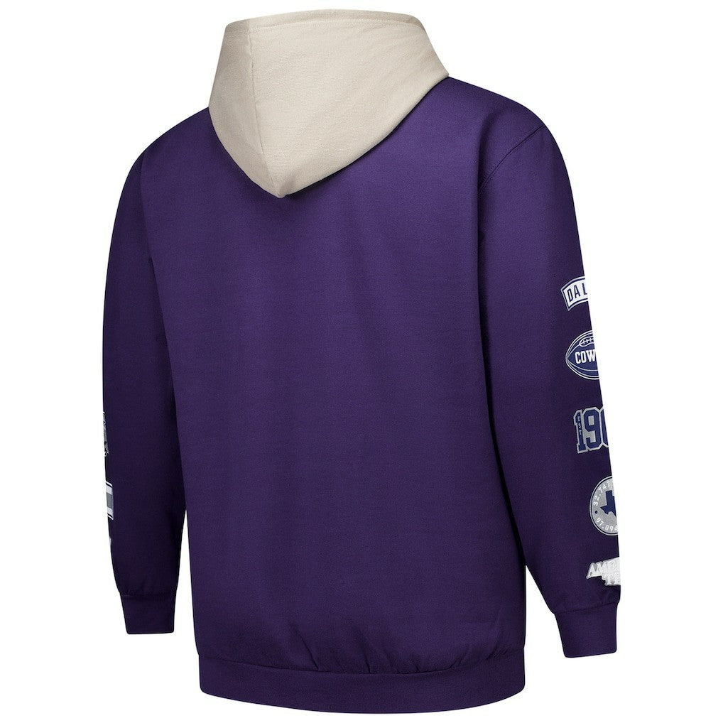 Dallas Cowboys Big & Tall Patched Out Pullover Hoodie Purple - Fanatics