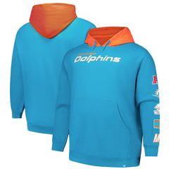 Miami Dolphins Big & Tall Patched Out Pullover Hoodie Aqua - Fanatics