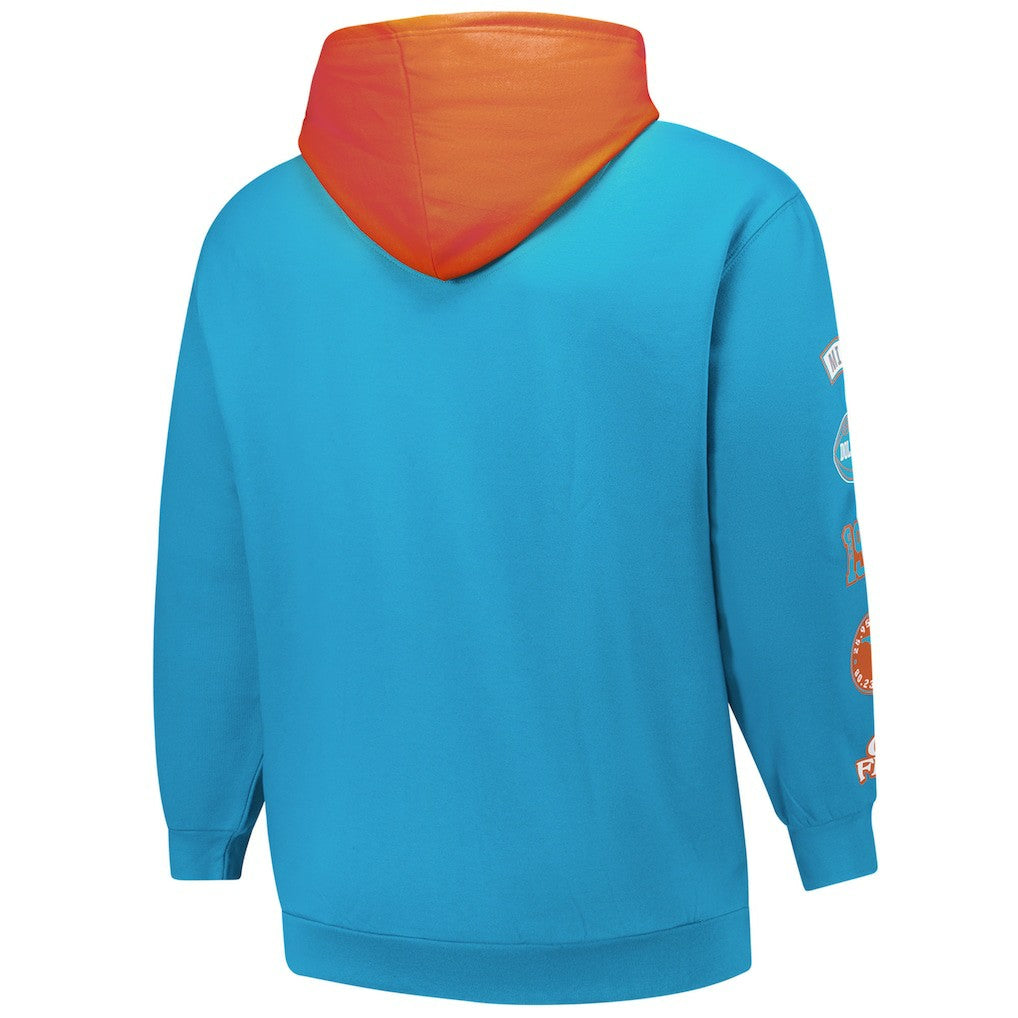 Miami Dolphins Big & Tall Patched Out Pullover Hoodie Aqua - Fanatics