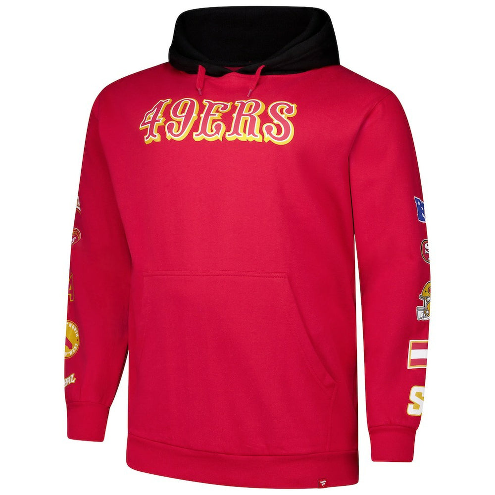San Francisco 49ers Big & Tall Patched Out Pullover Hoodie Scarlet - Fanatics