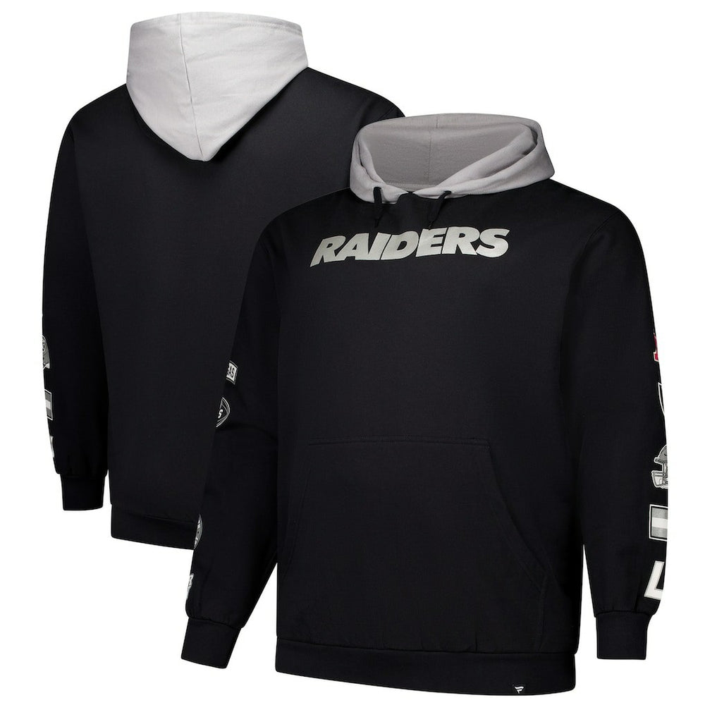 Las Vegas Raiders Big & Tall Patched Out Pullover Hoodie Black - Fanatics