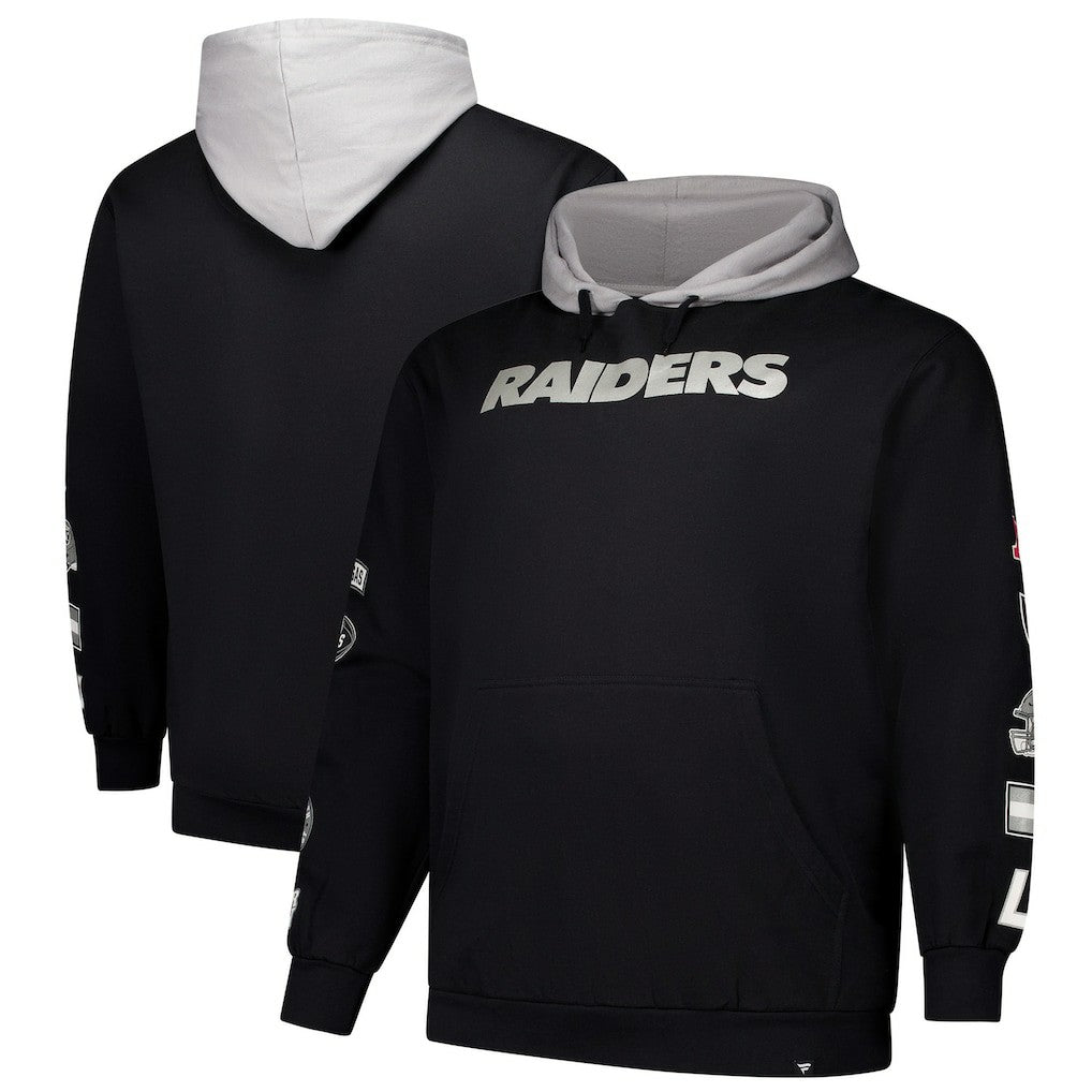 Las Vegas Raiders Big & Tall Patched Out Pullover Hoodie Black - Fanatics