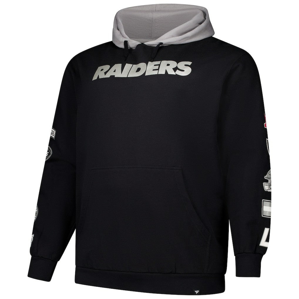 Las Vegas Raiders Big & Tall Patched Out Pullover Hoodie Black - Fanatics