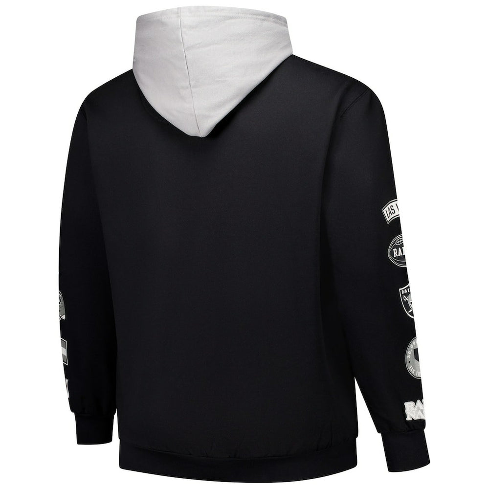 Las Vegas Raiders Big & Tall Patched Out Pullover Hoodie Black - Fanatics