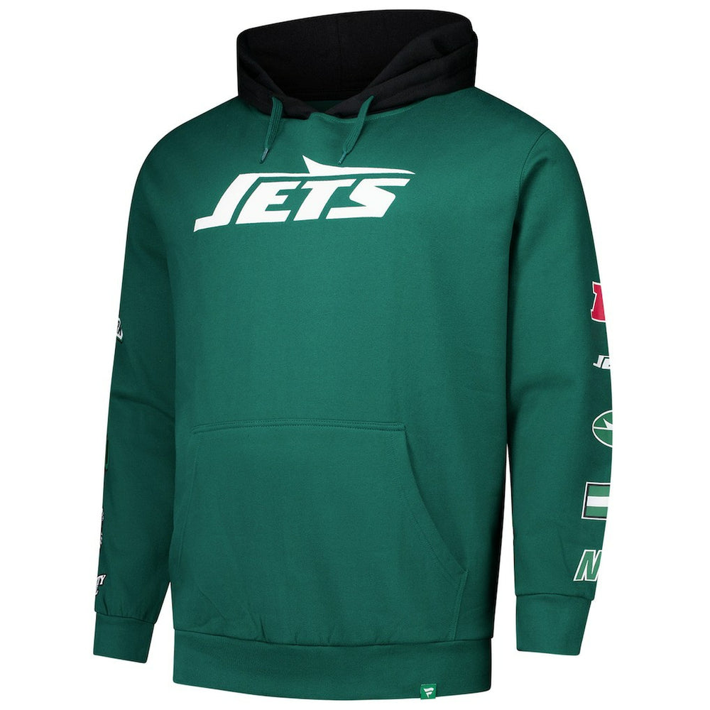New York Jets Big & Tall Patched Out Pullover Hoodie Green - Fanatics