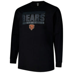 Chicago Bears Profile Big & Tall Pop Long Sleeve T-Shirt Black - NFL