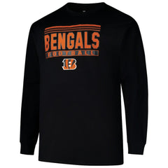 Cincinnati Bengals Profile Big & Tall Pop Long Sleeve T-Shirt Black - NFL