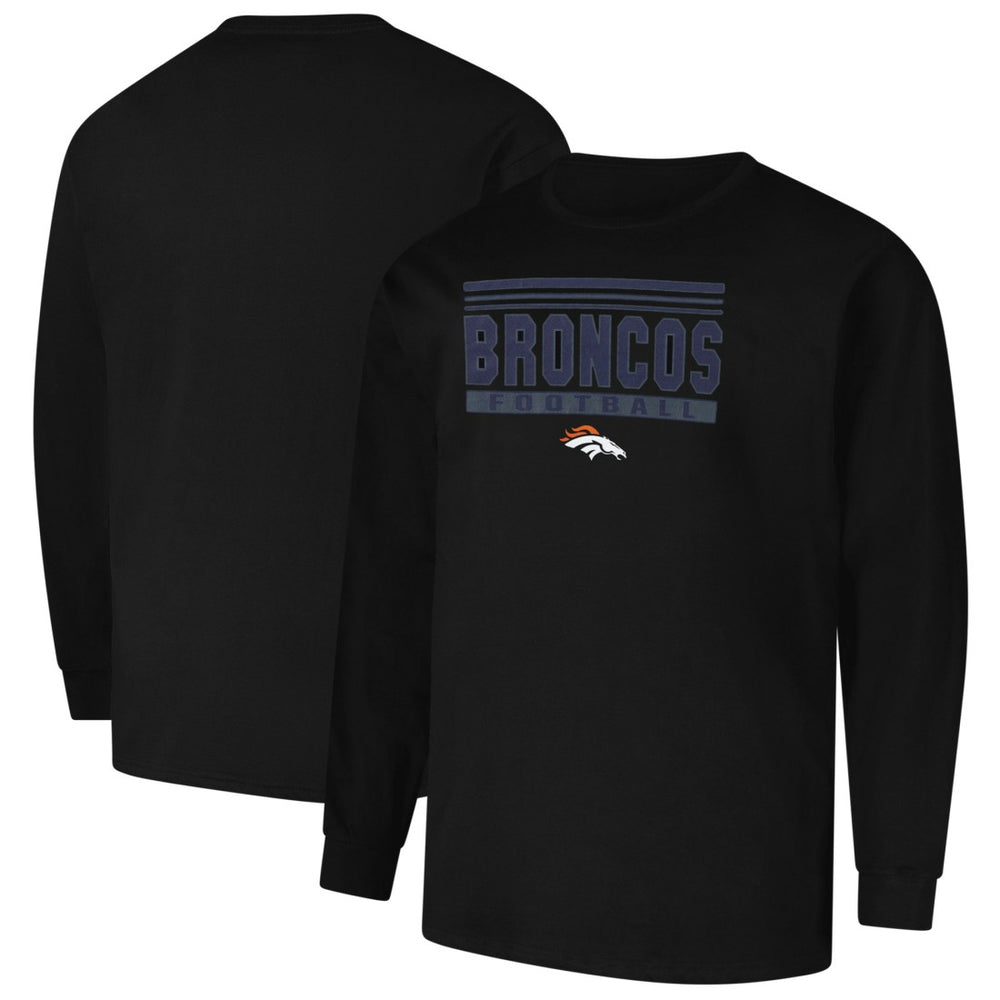 Denver Broncos Profile Big & Tall Pop Long Sleeve T-Shirt Black - NFL