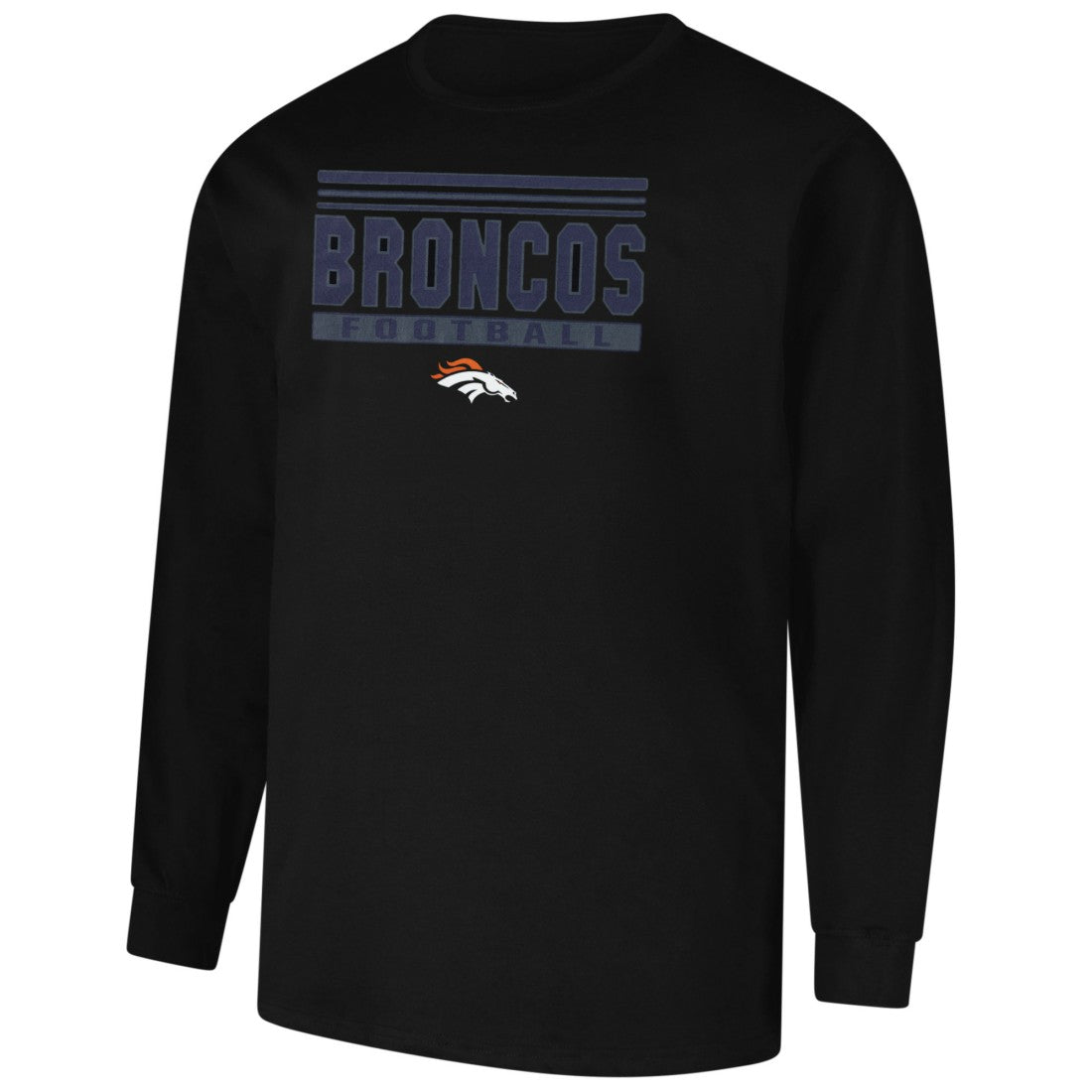 Denver Broncos Profile Big & Tall Pop Long Sleeve T-Shirt Black - NFL