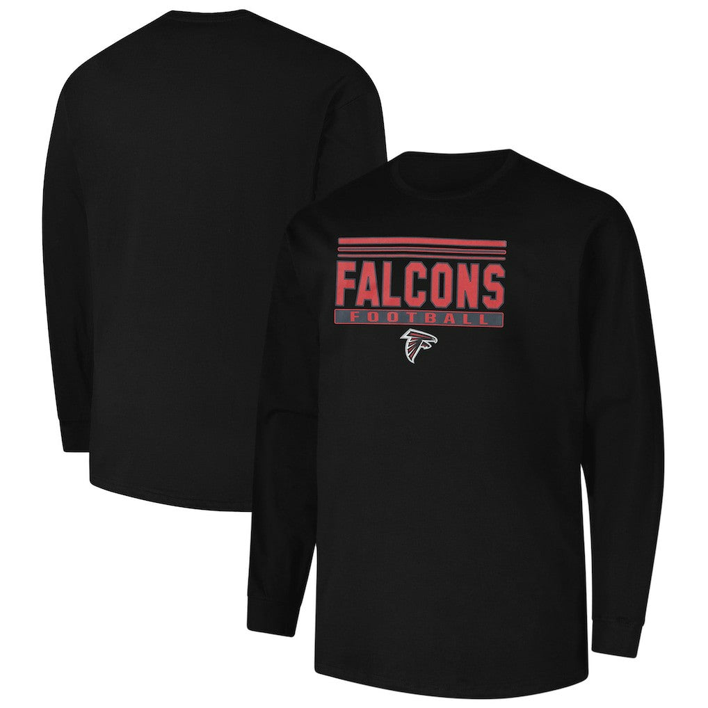 Atlanta Falcons Profile Big & Tall Pop Long Sleeve T-Shirt Black - NFL