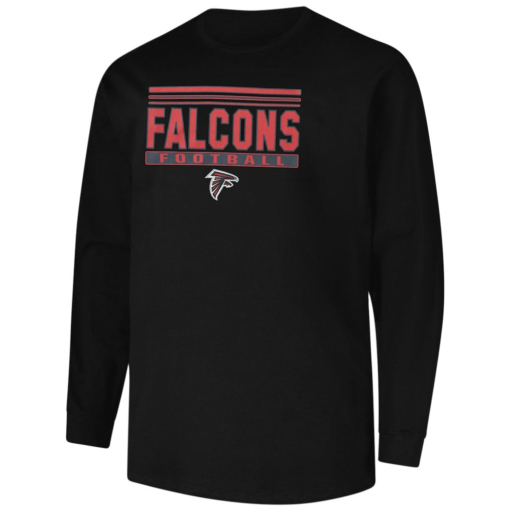 Atlanta Falcons Profile Big & Tall Pop Long Sleeve T-Shirt Black - NFL