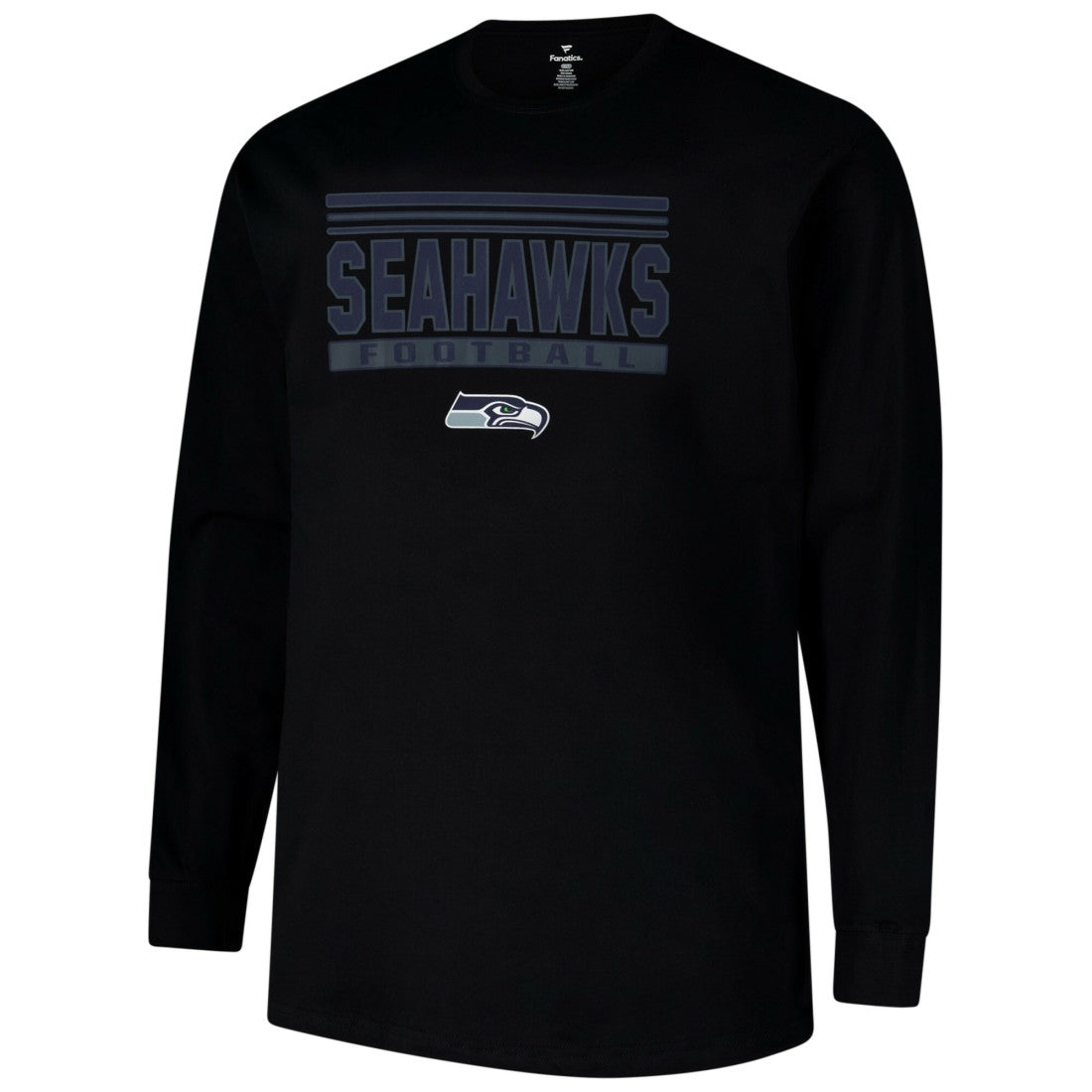 Seattle Seahawks Profile Big & Tall Pop Long Sleeve T-Shirt Black - NFL