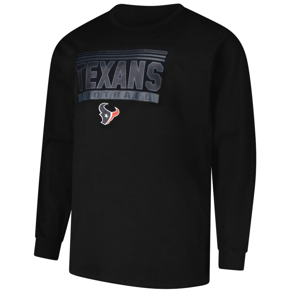Houston Texans Profile Big & Tall Pop Long Sleeve T-Shirt Black - NFL