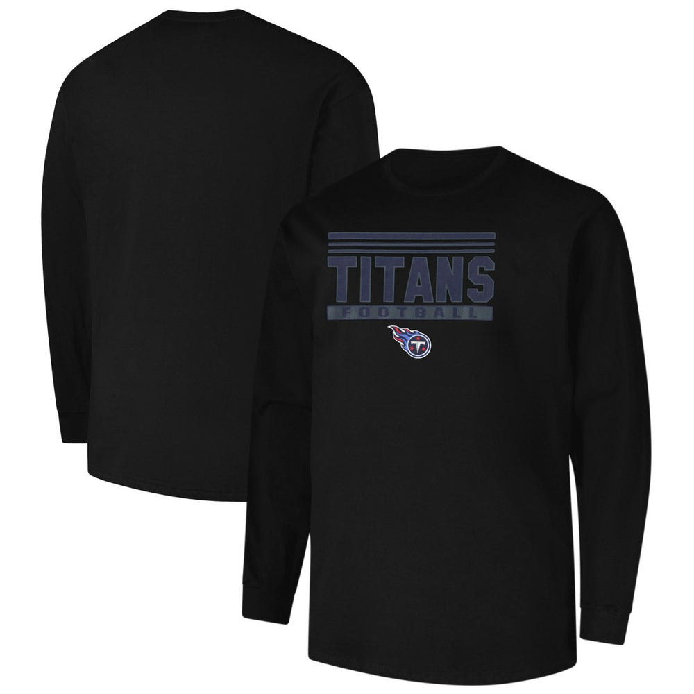 Tennessee Titans Profile Big & Tall Pop Long Sleeve T-Shirt Black - NFL