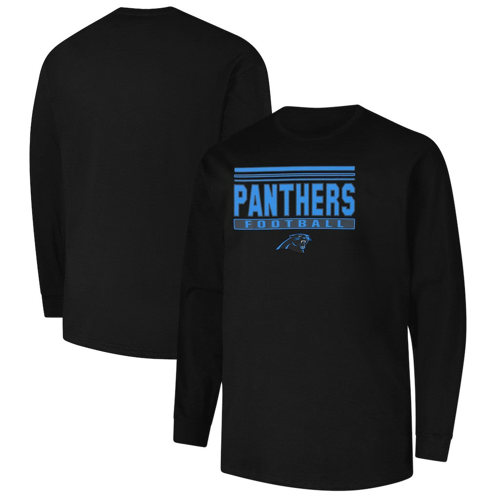 Carolina Panthers Profile Big & Tall Pop Long Sleeve T-Shirt Black - NFL
