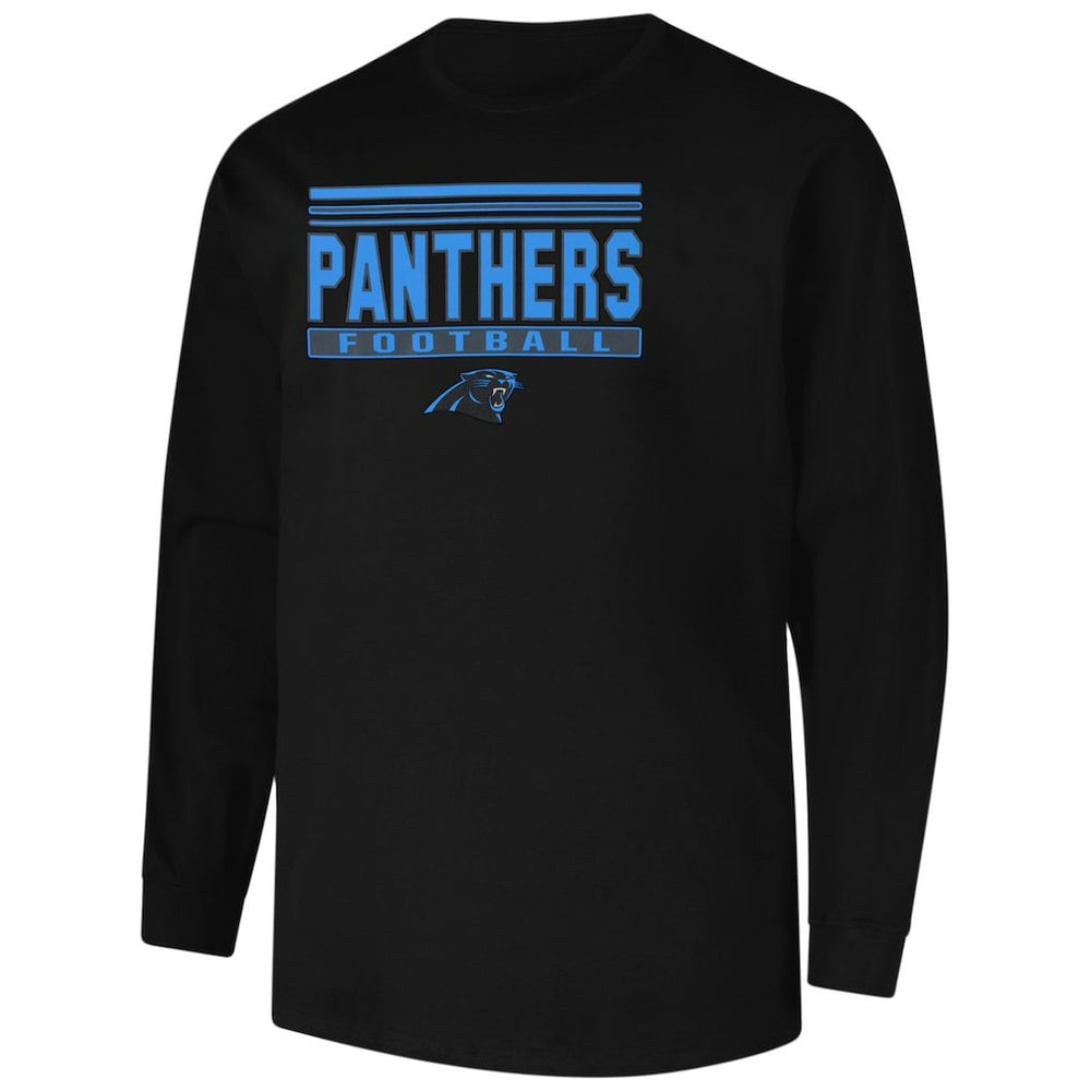Carolina Panthers Profile Big & Tall Pop Long Sleeve T-Shirt Black - NFL