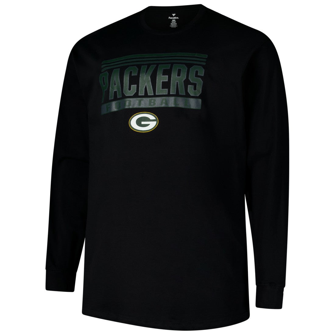 Green Bay Packers Profile Big & Tall Pop Long Sleeve T-Shirt Black - NFL