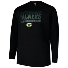 Green Bay Packers Profile Big & Tall Pop Long Sleeve T-Shirt Black - NFL