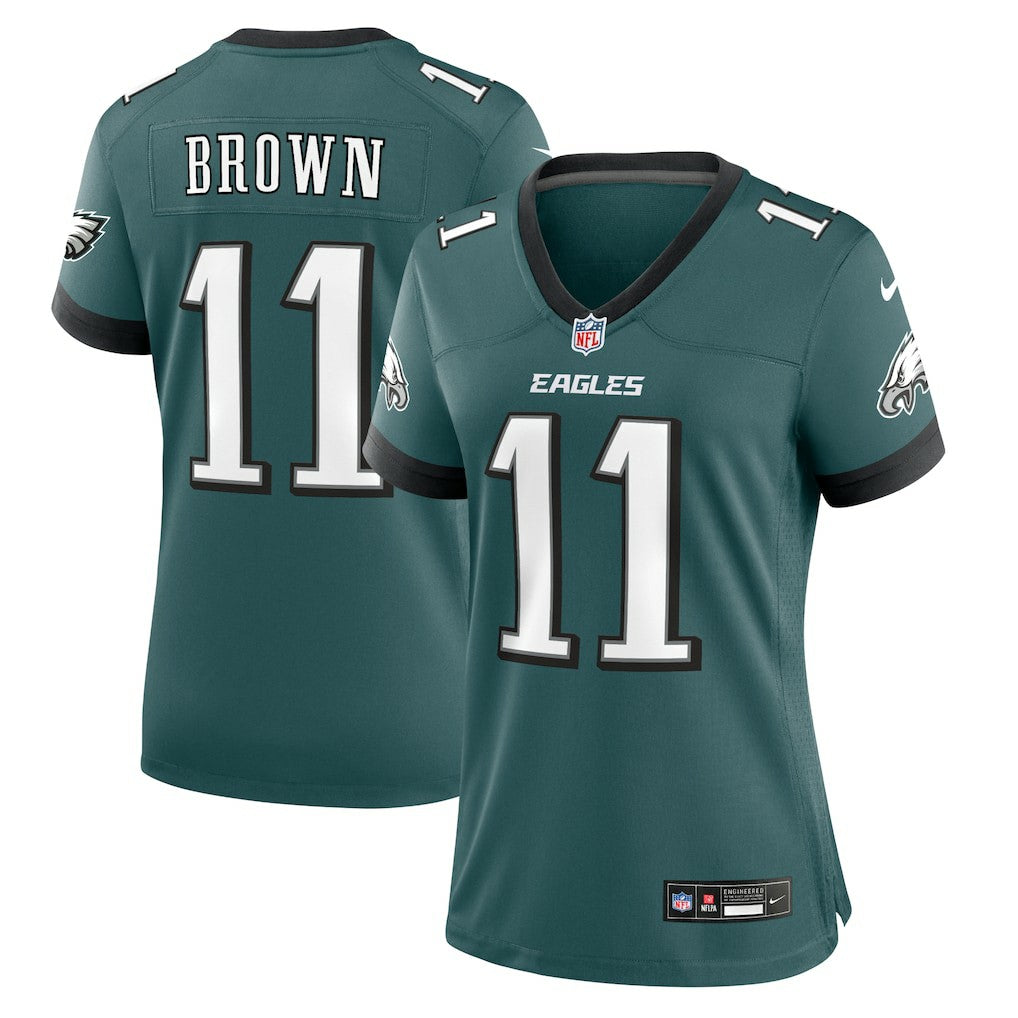 A.J. Brown Philadelphia Eagles Women's Team Game Jersey Midnight Green - Nike