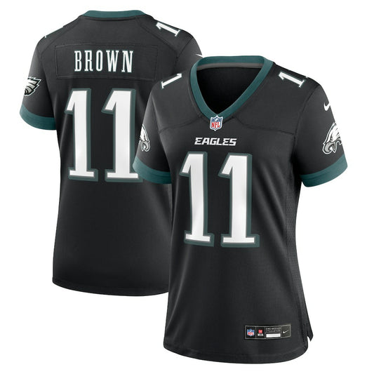 A.J. Brown Philadelphia Eagles Women's Alternate Game Jersey - Black | NFL Jerseys