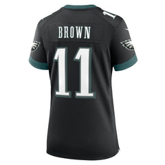 A.J. Brown Philadelphia Eagles Women's Alternate Game Jersey Black - Nike