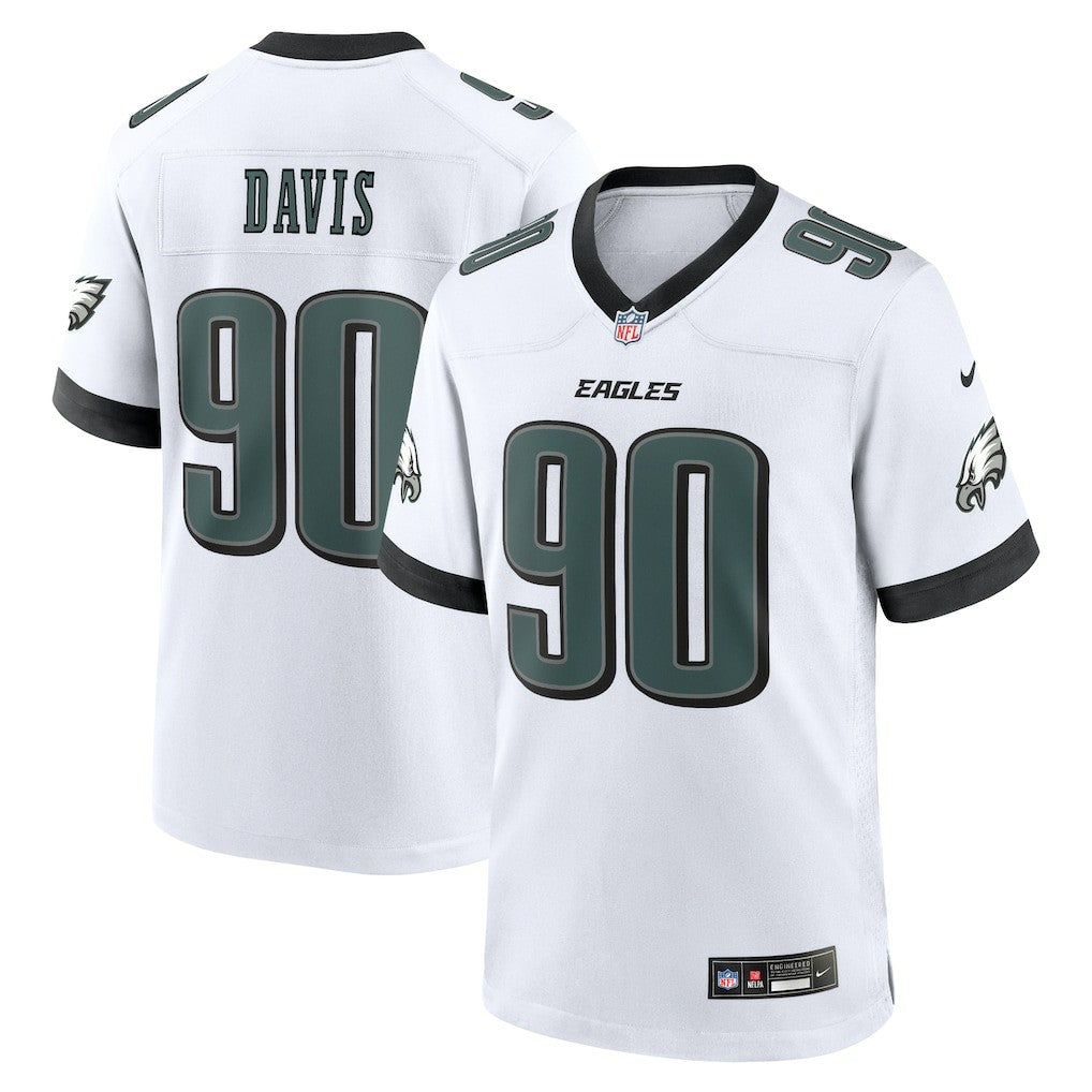 Jordan Davis Philadelphia Eagles White Game Jersey White - Nike
