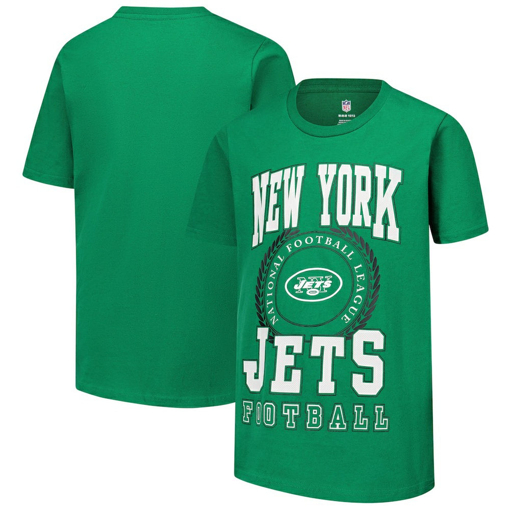 New York Jets Youth Stitched Up Retro Logo T-Shirt Green - NFL