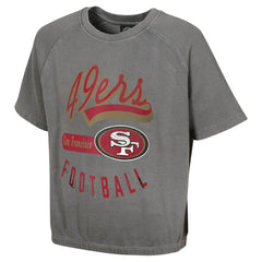 San Francisco 49ers Women's Mineral Wash Short Sleeve Top Gray - NFL